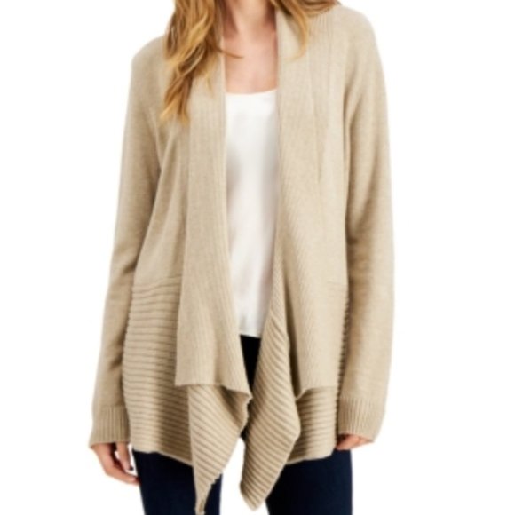 Fever Sweaters - FEVER Women's Waterfall Cozy Relaxed Cardigan --Oatmeal